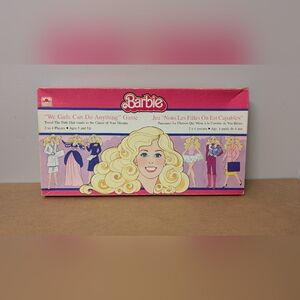 1989 Barbie Board Game "We Can Do Anything" (Incomplete 2 Pieces)